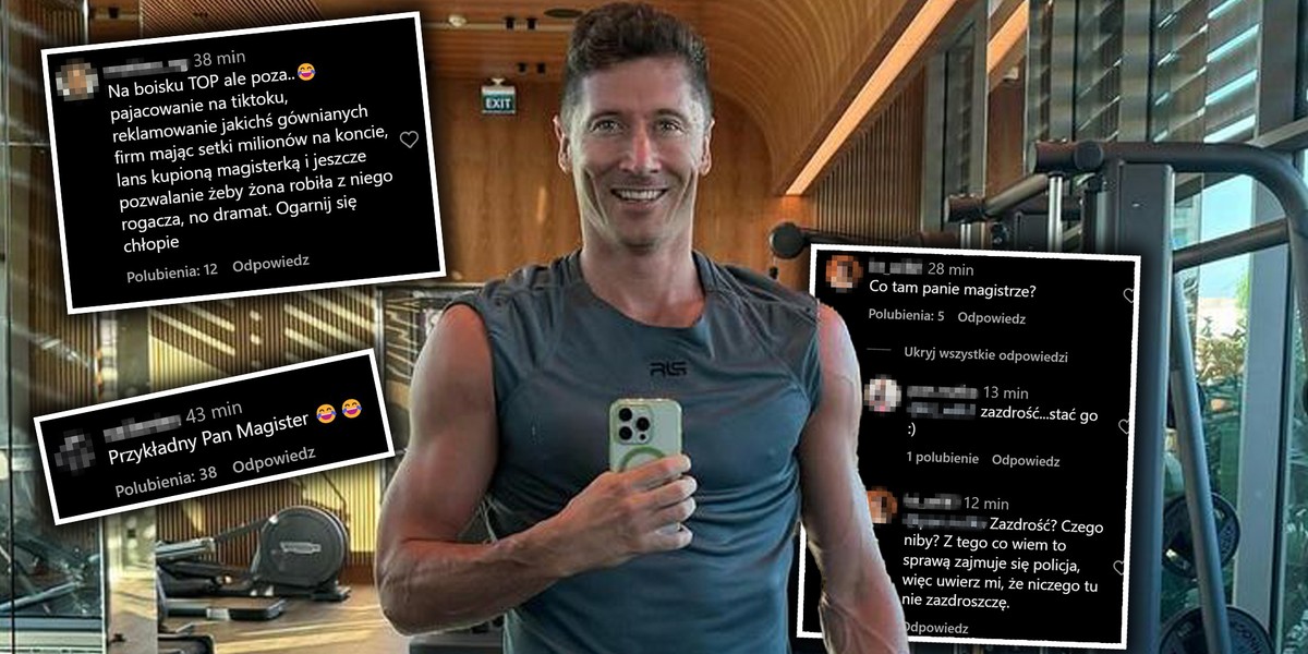 Uśmiechnięty Robert Lewandowski pod obstrzałem internautów. 