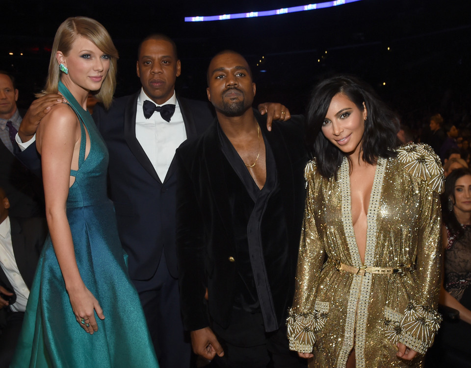 Kim Kardashian (na zdjęciu w 2015 r. wraz z Jay-Z i Kanye Westem)