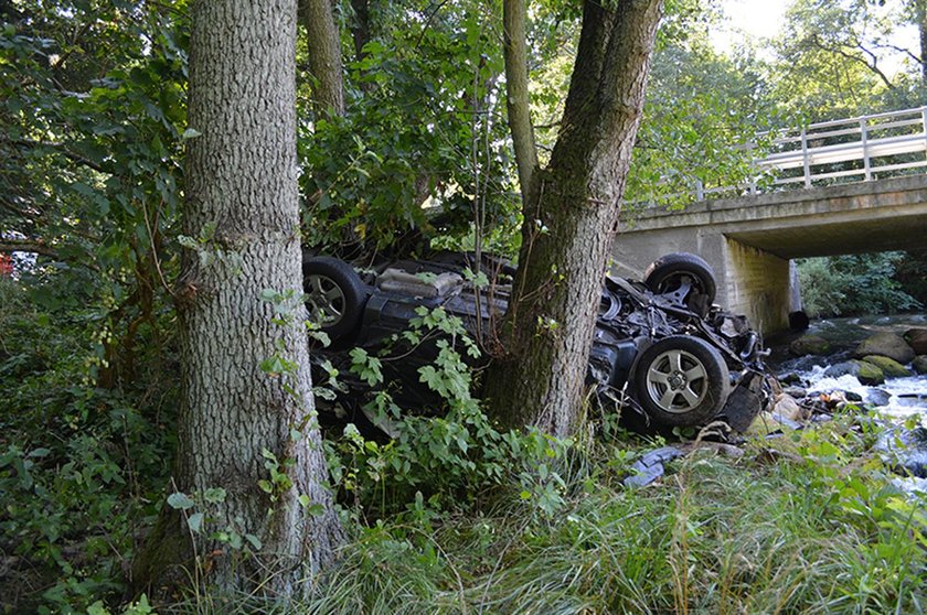 Auto przeleciało nad rzeką. Wyczołgała się o własnych siłach