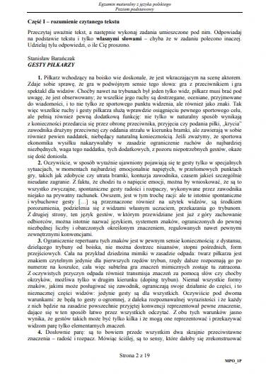 Matura 2019 Jezyk Polski Poziom Podstawowy Arkusze I Odpowiedzi