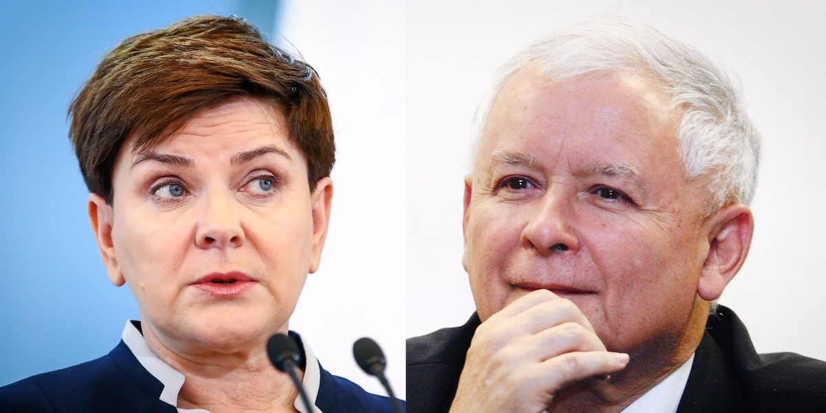 Beata Szydło i Jarosław Kaczyński