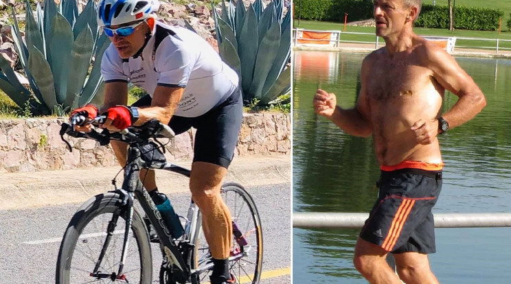 Az úszáson túl van már Ferenc, a napokban biciklizik, aztán pedig fut, még-hozzá 844 kilométert