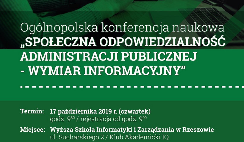 Społeczna odpowiedzialność administracji publicznej - wymiar informacyjny Rzeszów 2019