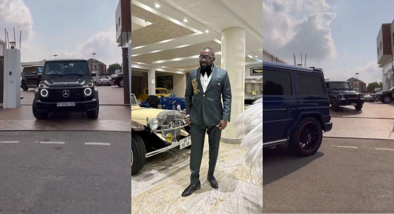 Osei Kwame Despite with his cars