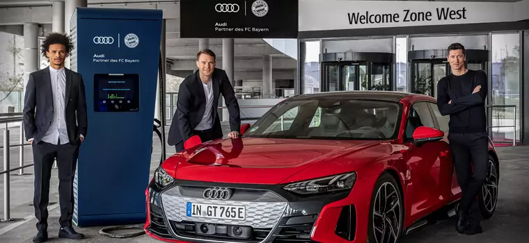 Lewandowski będzie miał gdzie ładować auto służbowe - Audi elektryfikuje Bayern Monachium