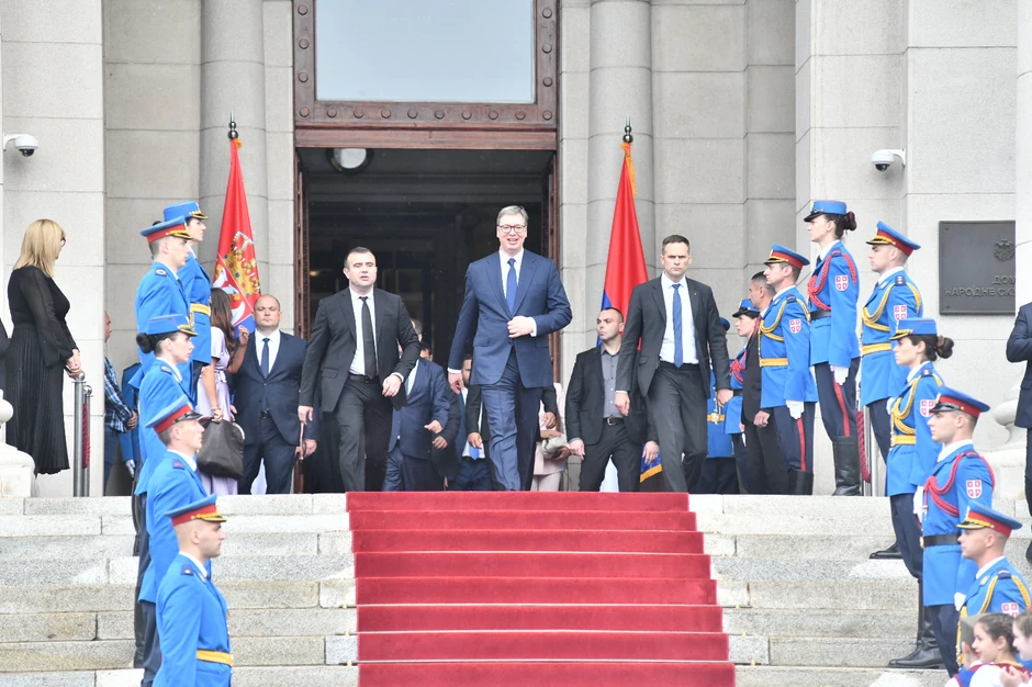 .Vučić posle polaganja zakletve ispred Skupštine Srbije