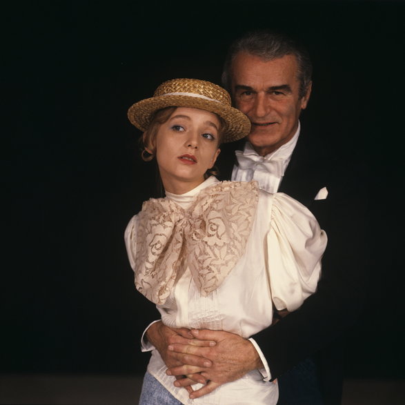 Tadeusz Pluciński i Marta Klubowicz w 1989 r. w Teatrze Syrena