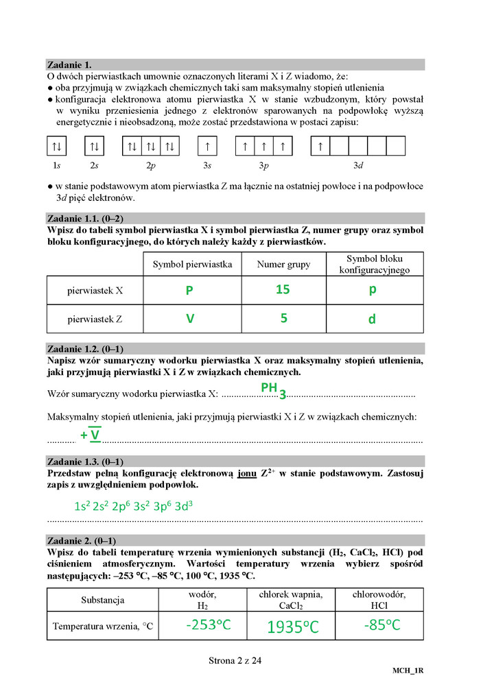 ODPOWIEDZI: Matura 2020 Chemia 