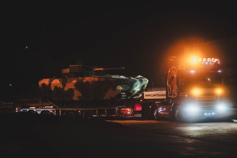 Borsuk w bazie 15. Giżyckiej Brygady Zmechanizowanej im. Zawiszy Czarnego