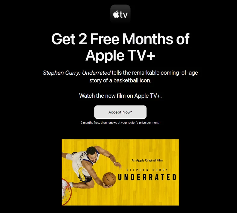 Apple TV+ przez 2 miesiące za darmo
