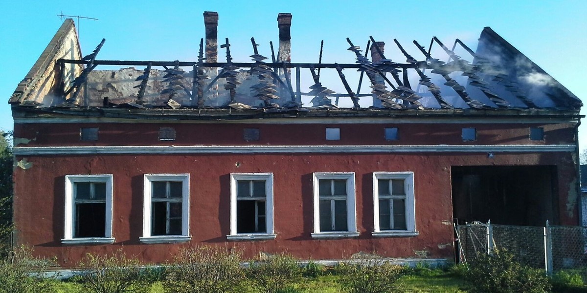 Pożar w miejscowości Księże Pole na Opolszczyźnie 