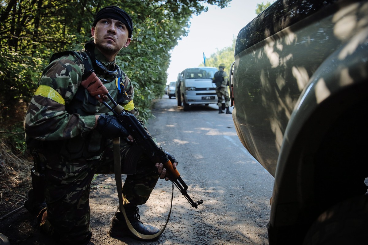 Ukraińscy żołnierze pod Donieckiem