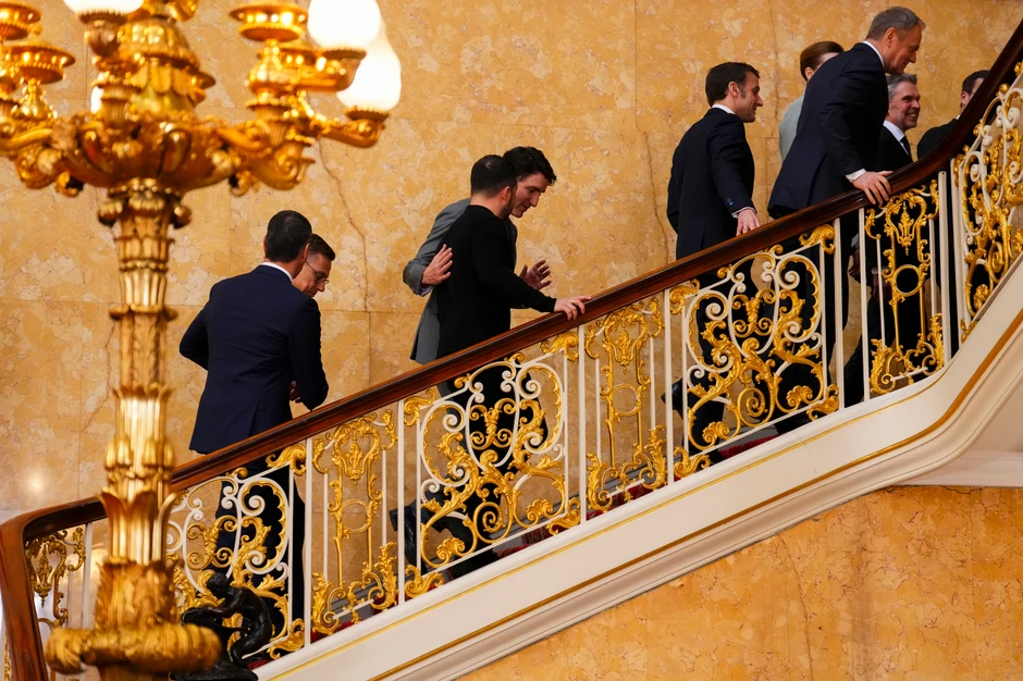 Volodimir Zelenski sa evropskim zvaničnicima na sastanku u Londonu 2. marta