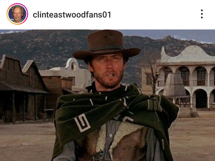 Clint Eastwood - fotografia z profilu fanowskiego na Instagramie