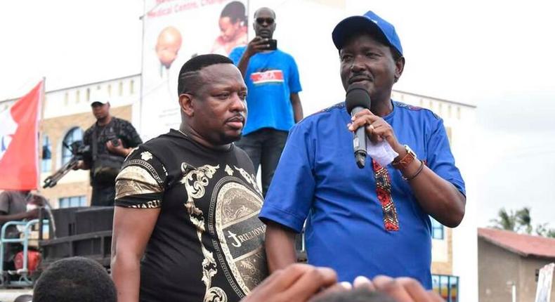 Wiper leader Kalonzo Musyoka and Mike Sonko