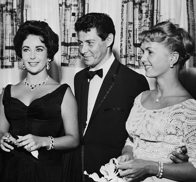 Elizabeth Taylor, Eddie Fisher i Debbie Reynolds, 1958 r.