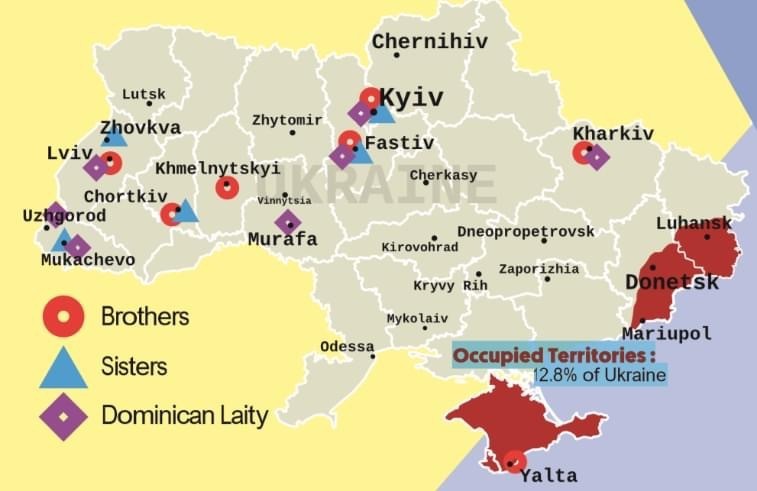 Dominikanie w Ukrainie są w sześciu miejscach