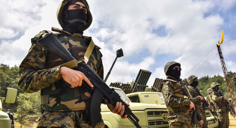 Lebanese Hezbollah fighters.Photo by Fadel Itani/NurPhoto via Getty Images