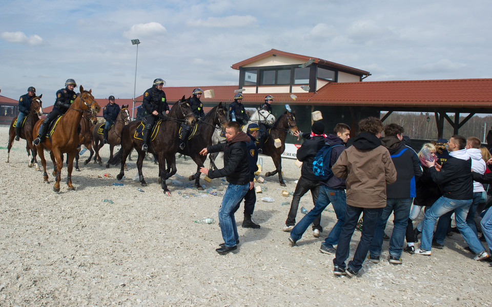 Szkolenie sekcji konnych straży miejskiej