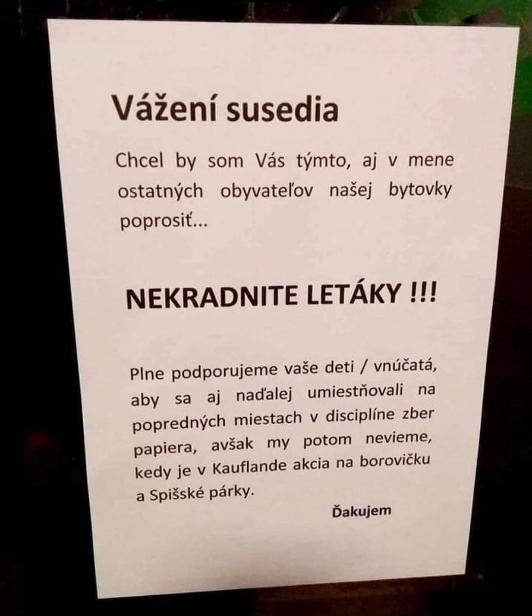 Pobavil oznam aj vás?