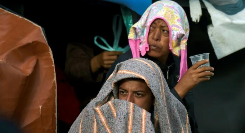 Venezuelan migrants seek shelter at a makeshift camp in Bogota, Colombia