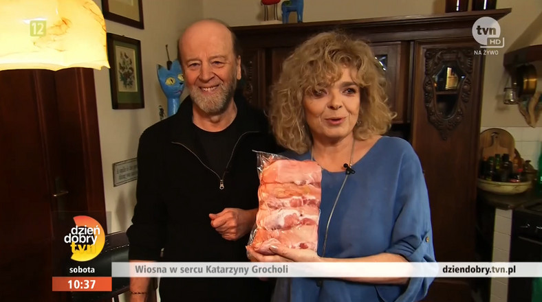 Stanisław Bartosik i Katarzyna Grochola w "Dzień dobry TVN"