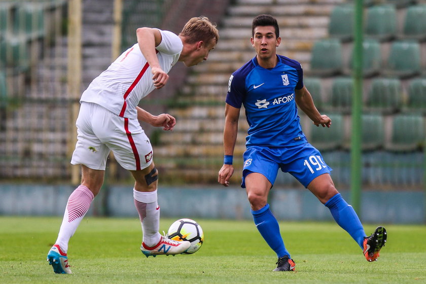 Pilka nozna , mecz towarzyski sparing , Reprezentacja Polski U21 - Lech Poznan