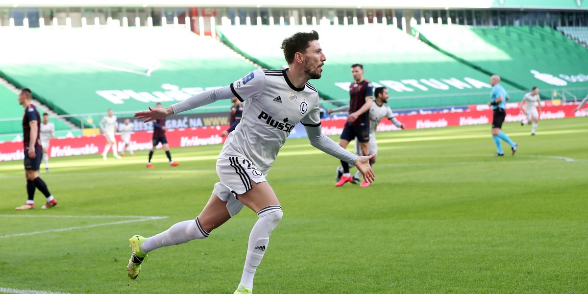 Pilka nozna. PKO Ekstraklasa. Legia Warszawa - Pogon Szczecin. 03.04.2021