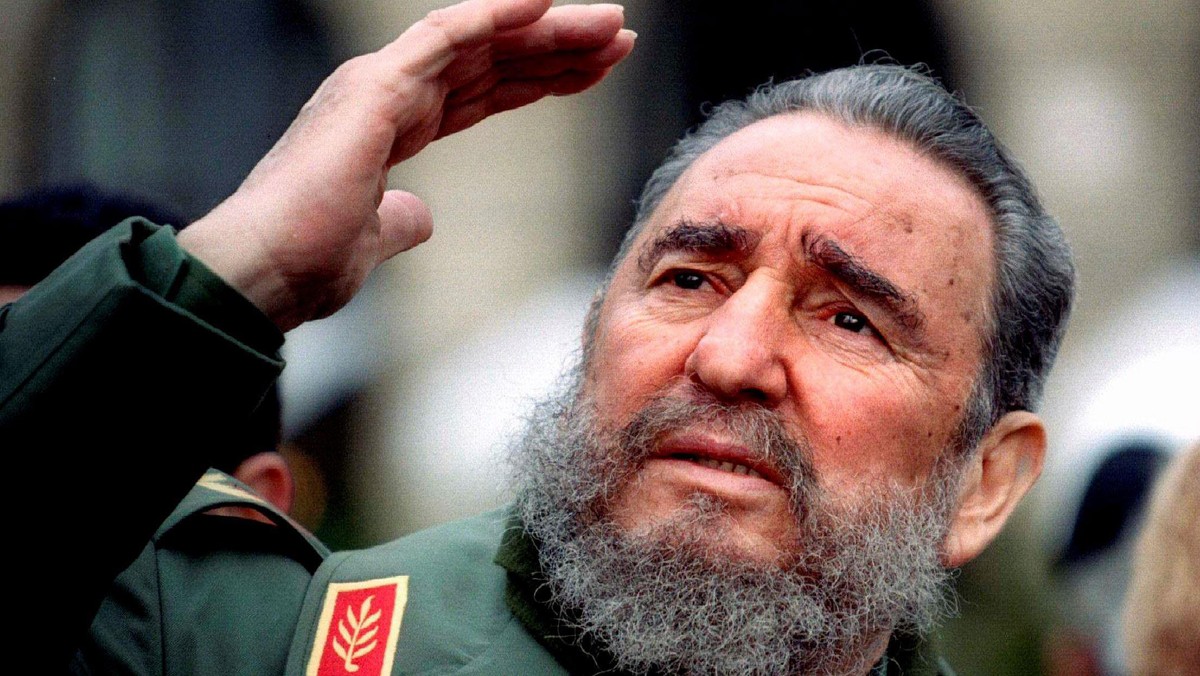 File photo of Cuba's President Fidel Castro during a visit to Paris