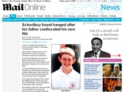 Powiesił się, bo tata zabrał mu grę