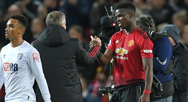 Paul Pogba's return to form for Manchester United is also down he says to interim manager Ole Gunnar Solskjaer putting a smile back on his face