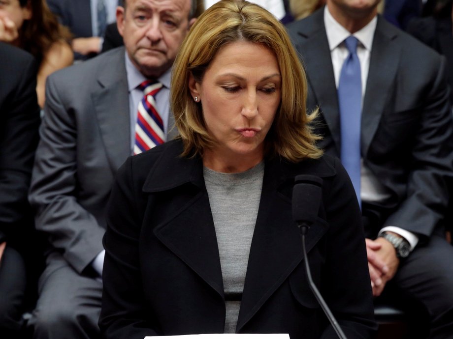 Mylan NL CEO Heather Bresch waits to testify before a House Oversight and Government Reform Committee hearing on the Rising Price of EpiPens, at the Capitol in Washington, U.S. September 21, 2016.