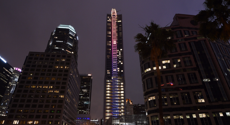 Wilshire Grand Tower is new the tallest building west of the Mississippi River.