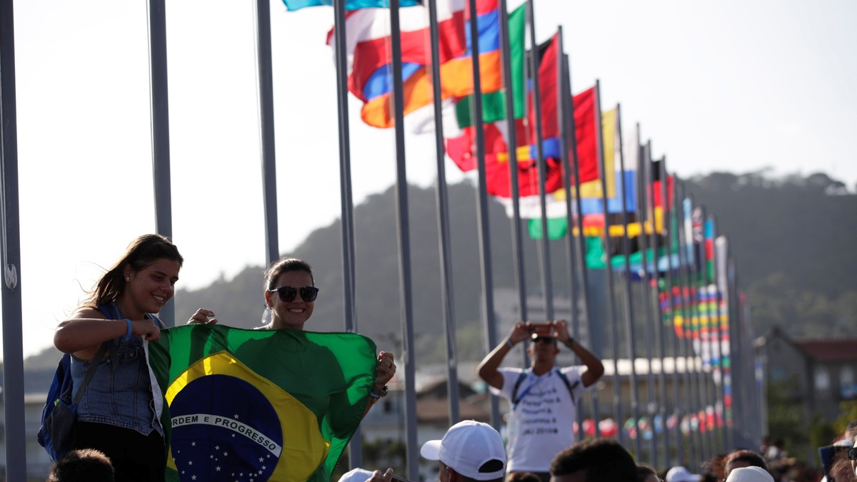 epa07307589 - PANAMA BELIEF WORLD YOUTH DAY (Pilgrims arrive in Panama to participate in WYD)