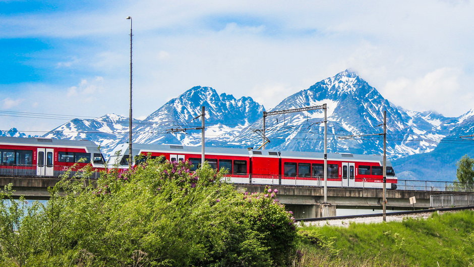 Pociąg relacji Muszyna-Poprad