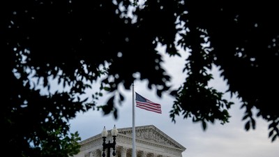 The US Supreme Court building stands in Washington, DC, on October 3, 2022