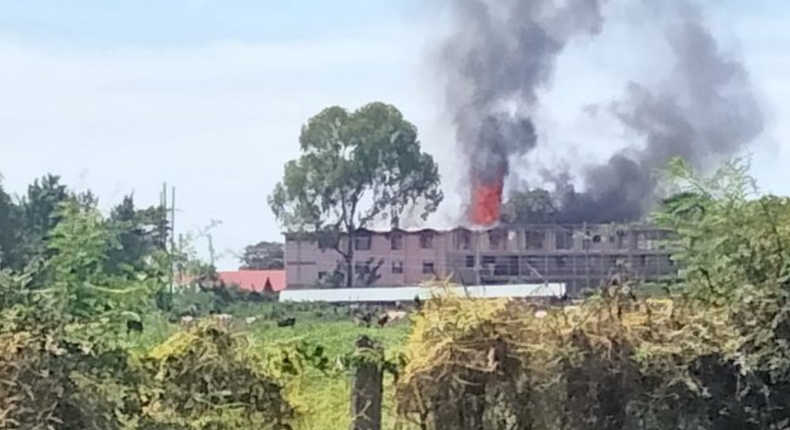 Image from fire incident at Maranda High School, days after Form 4 students were suspended