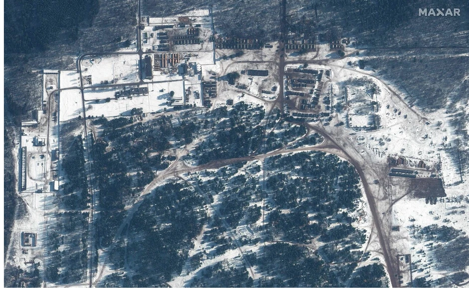 Satelitska snimka vojne baze Asipoviči u Bjelorusiji 