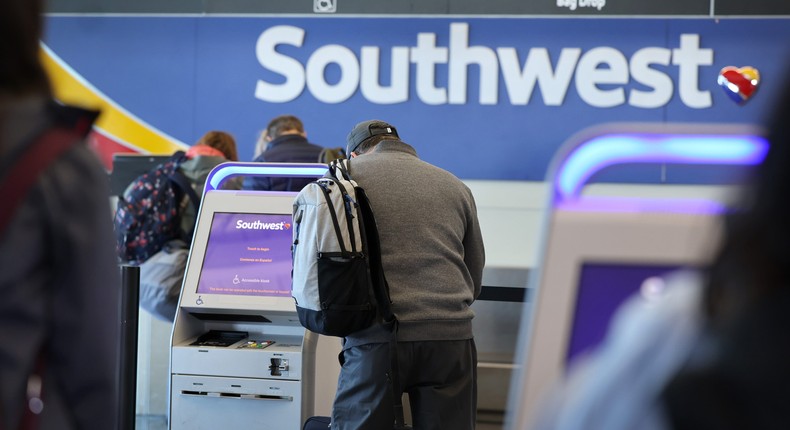 Southwest Airlines canceled more than 400 flights during the holiday weekend due to dense fog at Chicago Midway Airport.Scott Olson/Getty Images