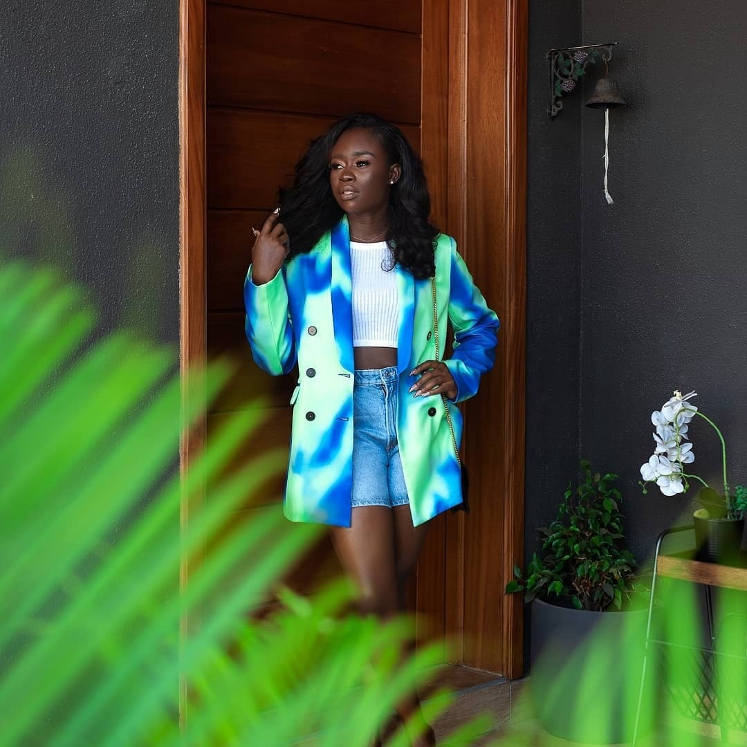 Claudia Lumor Shows How To Slay A Casual Chic Look In Short Denim And Blazer Latest Ghanaian Fashion Trends Style News Ghana Newswatch