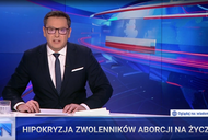 Kadr z programu Wiadomości TVP. 