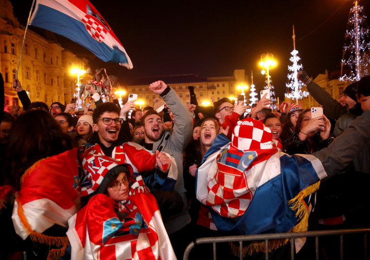 Zagrzeb nie spał tej nocy. Chorwaci świętowali 3. miejsce na mundialu