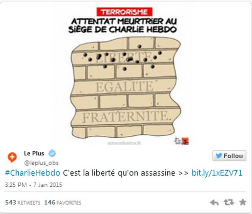 JM:o - rysunkowy komentarz po ataku na redakcję 'Charlie Hebdo'