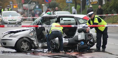 Śmierć policjanta. Wbił się motocyklem w taksówkę