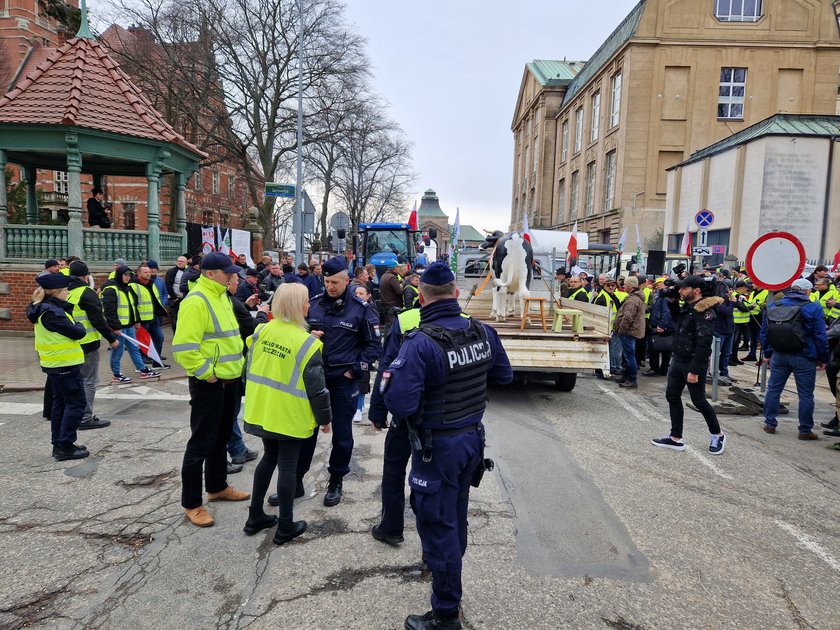 Protest rolników w Szczecinie.