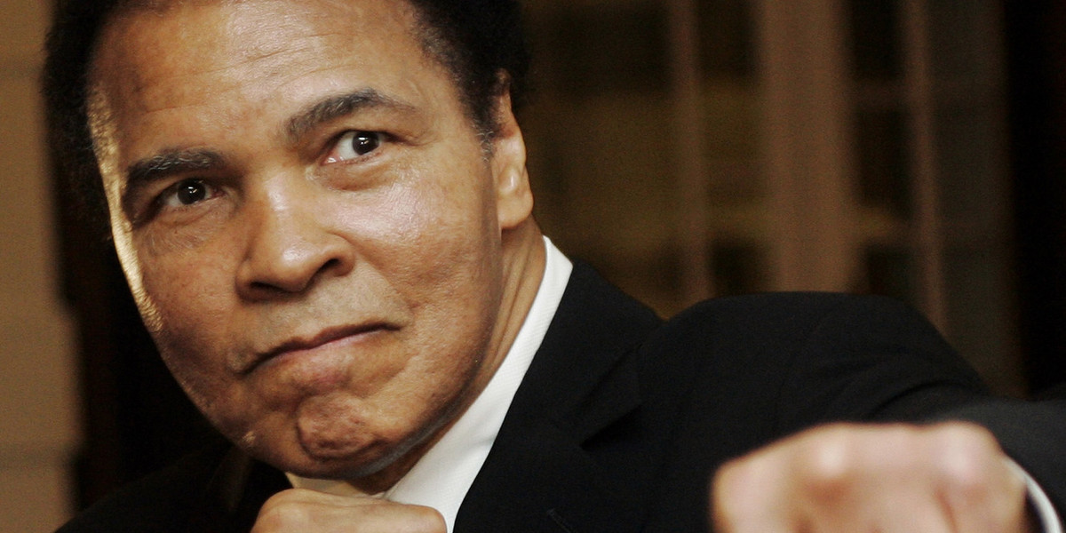 US boxing great Muhammad Ali poses during the Crystal Award ceremony at the World Economic Forum (WEF) in Davos, Switzerland, January 28, 2006. He died on Friday at the age of 74.