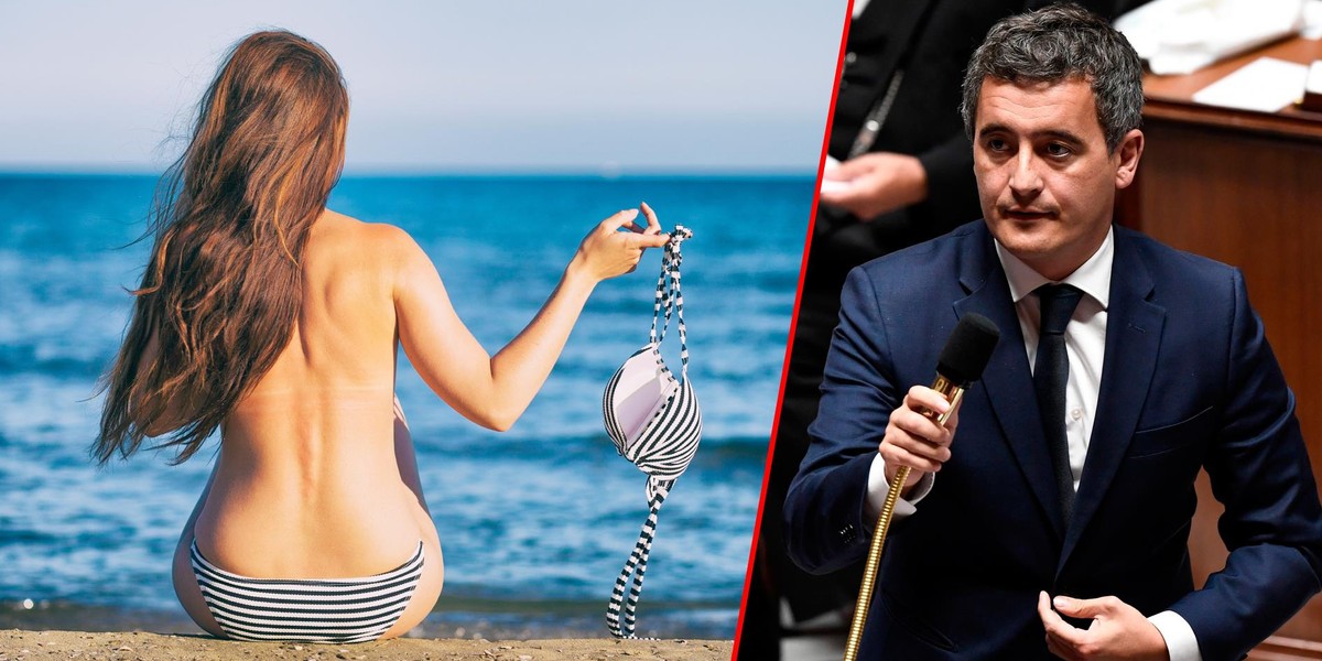 Minister spraw wewnętrznych Francji Gerald Darmanin broni kobiet opalających się na plażach topless