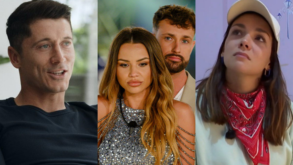 Kadr z dokumentu "Lewandowski - Nieznany", Agata i Hubert w "Love Island" i Paulina Krupińska w programie "Azja Express"