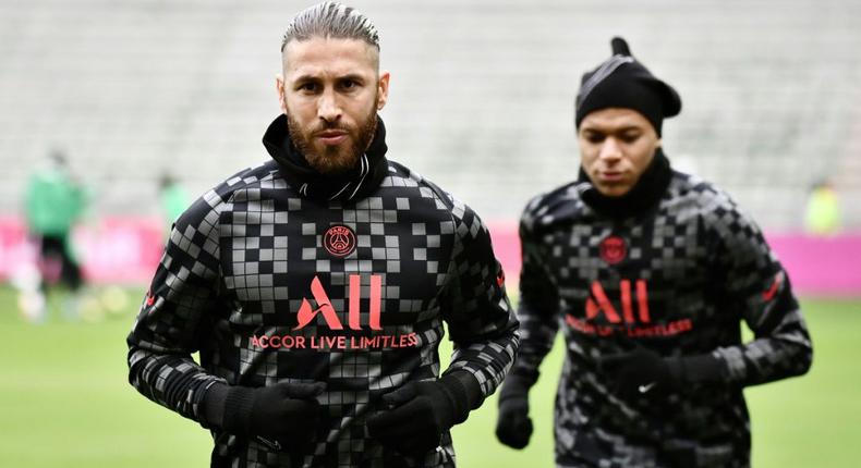 Paris Saint-Germain's Sergio Ramos will start Sunday's game against Saint-Etienne Creator: Jeff PACHOUD