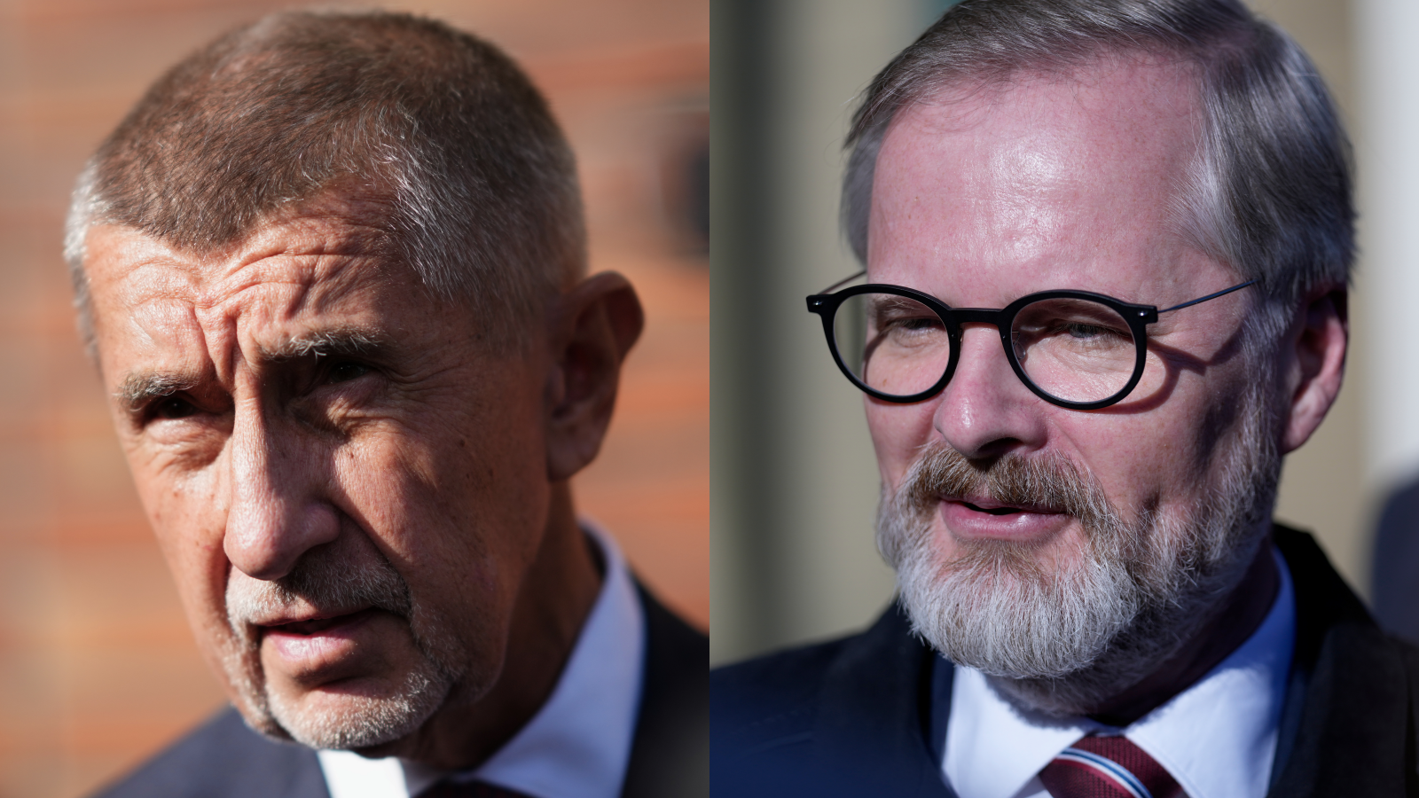 Andrej Babiš a Petr Fiala.